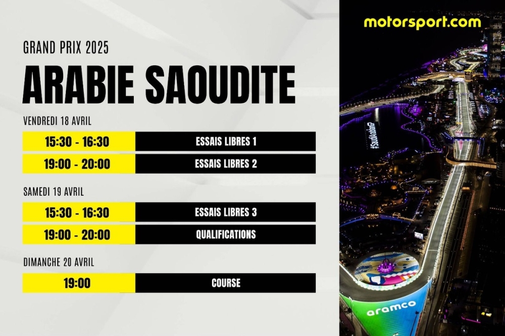 Le programme du GP d'Arabie saoudite F1 2025 : dates, horaires et infos