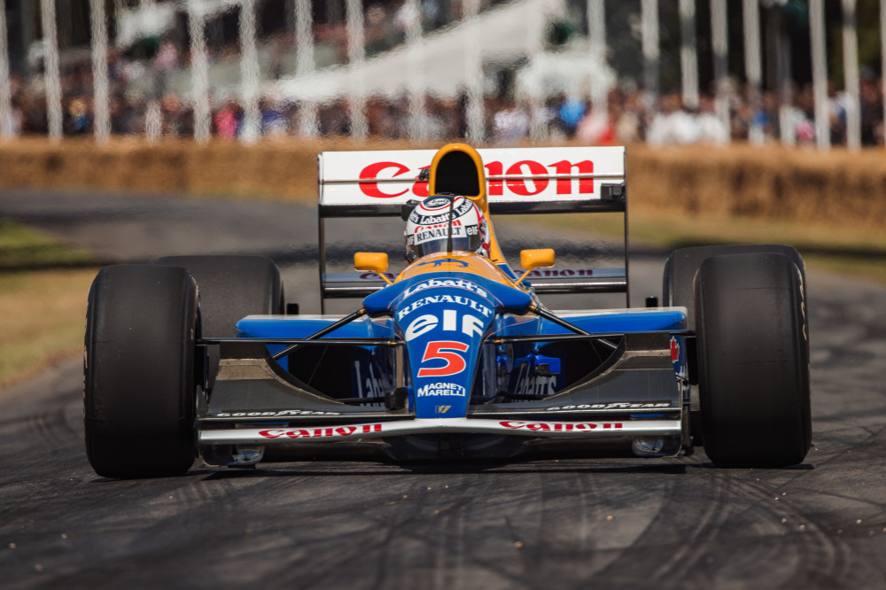 Nigel Mansell et la légendaire Williams FW14B de retour à Goodwood en juillet