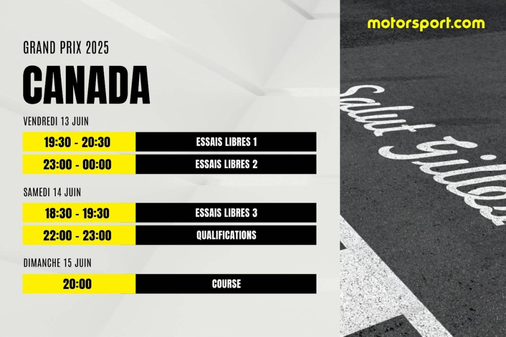 Le programme du GP du Canada F1 2025 : dates, horaires et infos 