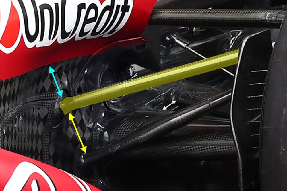 En images : la nouvelle suspension de Ferrari à Spa