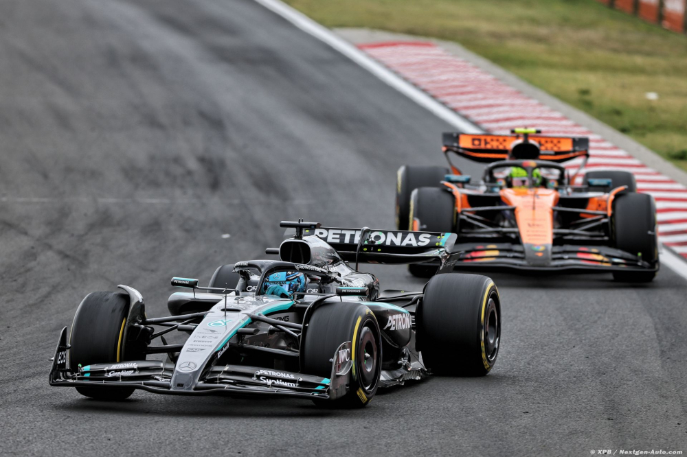 Russell déplore une lutte 'à la limite' avec Leclerc mais se satisfait du podium