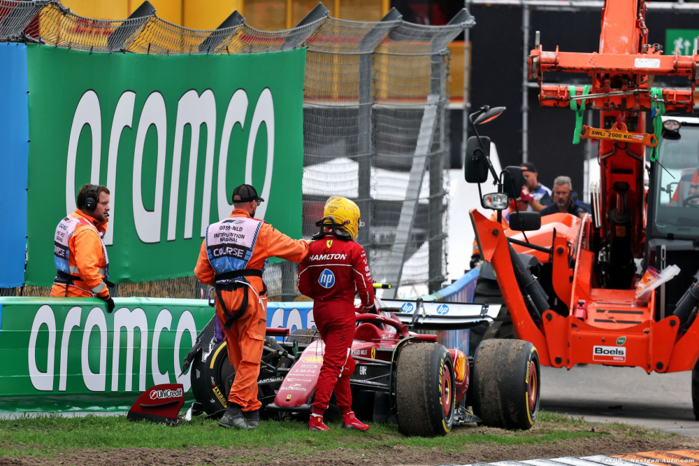 Hamilton se crashe à Zandvoort : 'Très inhabituel pour moi de ne pas finir une course'
