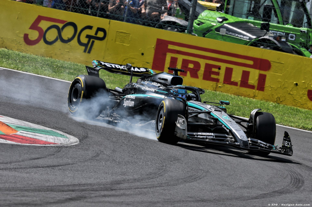 Casse pour Russell et sortie pour Antonelli, journée 'piégeuse' pour Mercedes F1 à Monza