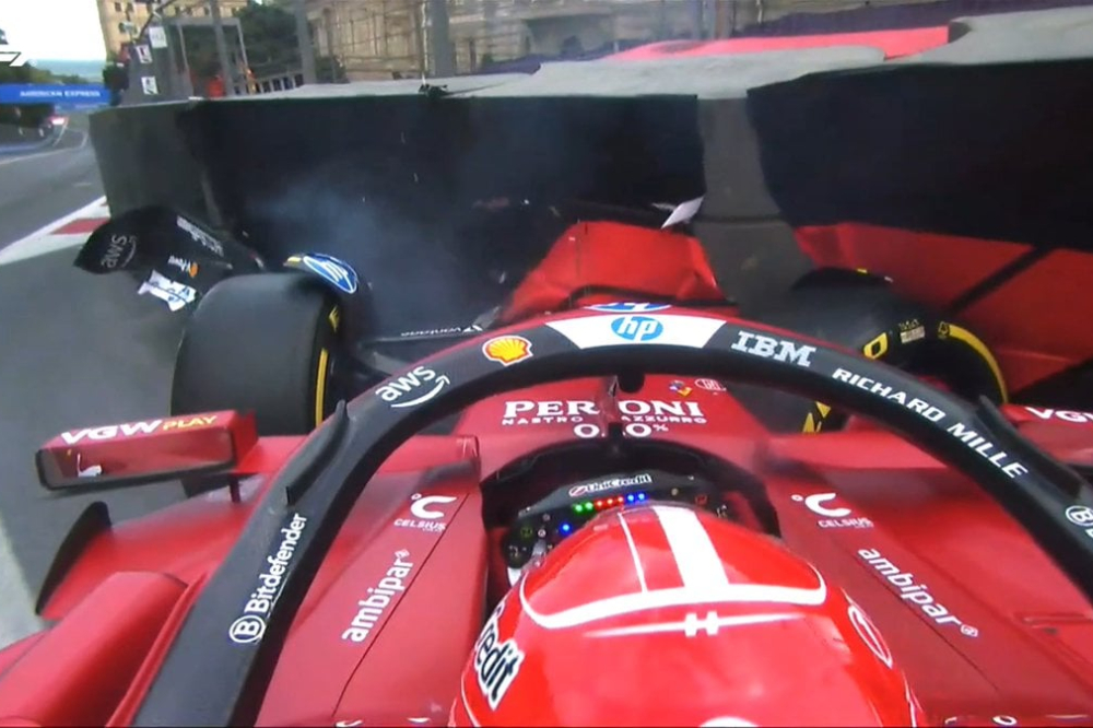 Ferrari s’effondre en qualifications à Bakou : entre confusion et crash