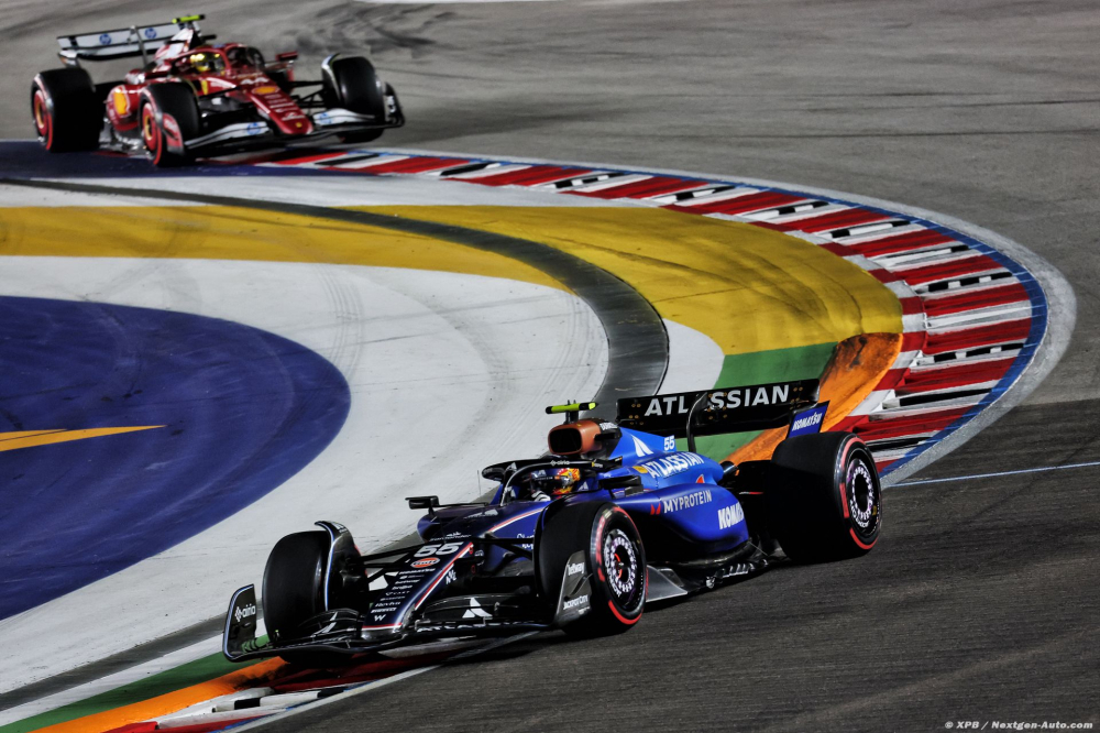 Sainz est 'compétitif' à Singapour, Albon aurait dû 'rester à la maison'