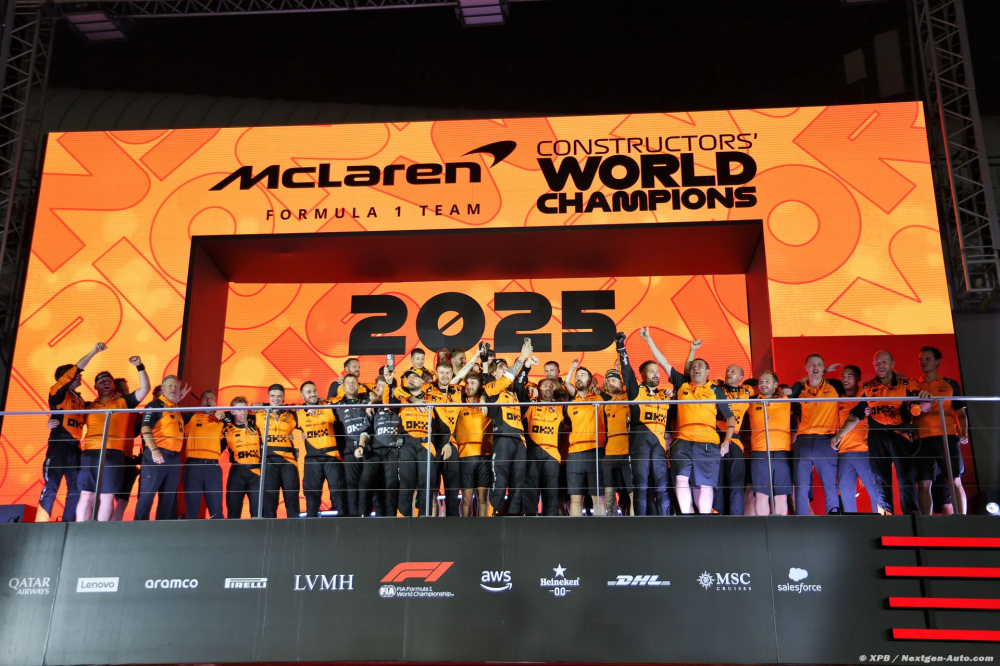 McLaren F1 : un travail 'incroyable' salué par Brown et Stella après le titre constructeurs