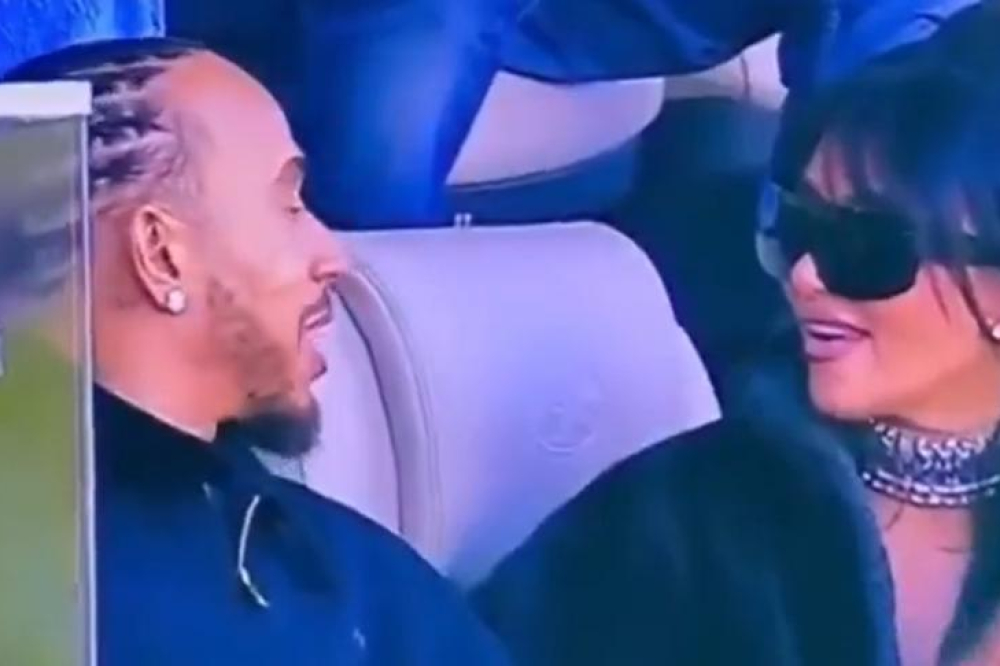Simple amitié ou romance ? Lewis Hamilton et Kim Kardashian très proches au Super Bowl