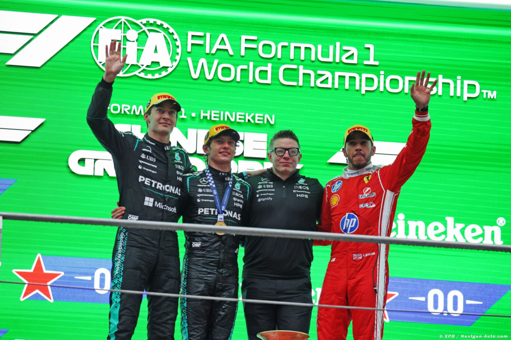 Antonelli, Russell, Hamilton, Bonnington : un podium made in Mercedes F1 à Shanghai !