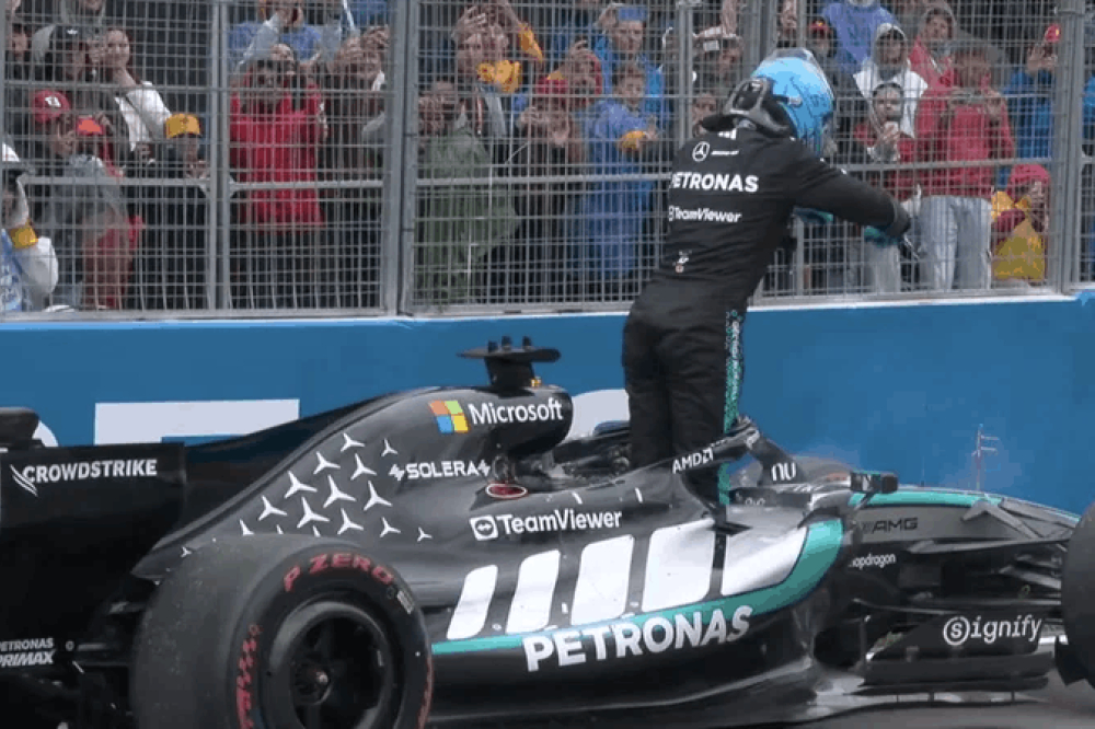 George Russell sanctionné par la FIA après son geste de colère au Canada
