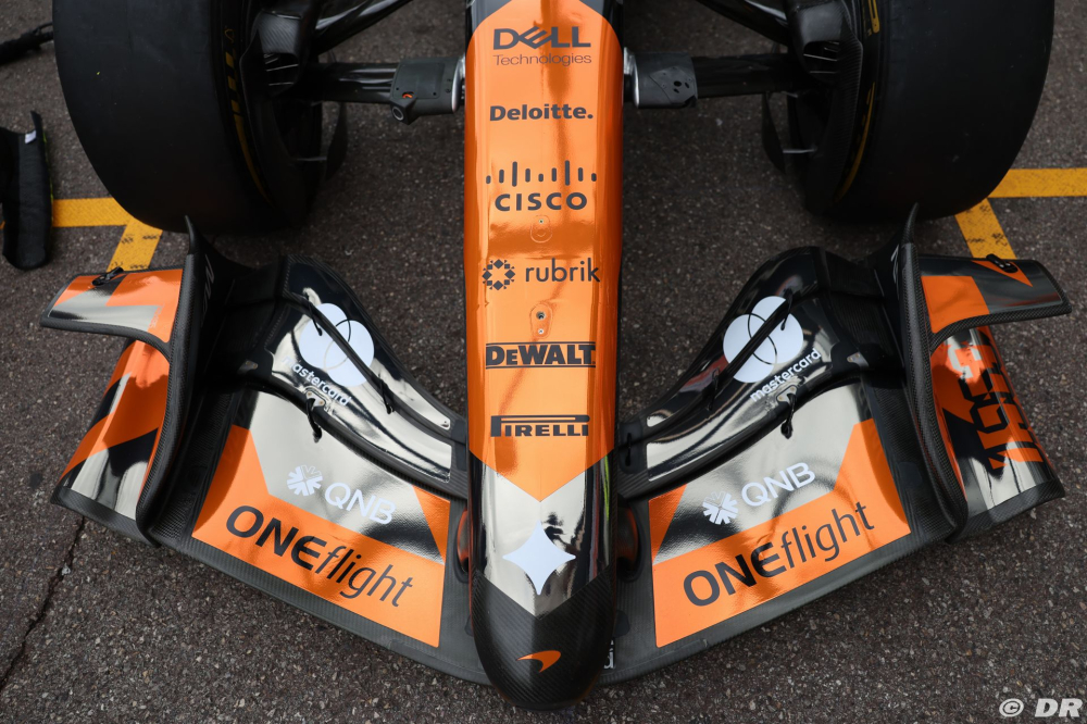 L'aileron avant expérimental, point de départ du nouveau concept de McLaren F1