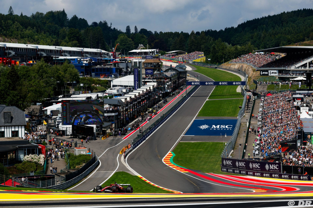 La F1 dévoile un record de cinq zones d'aérodynamique active pour Spa-Francorchamps