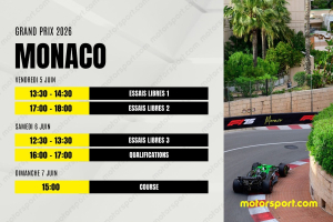 Photo Le programme du GP de Monaco F1 2026 : dates, horaires et infos