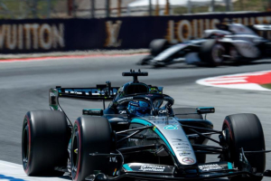 Photo George Russell s'élancera en pole position du Grand Prix de Catalogne, nouvelle sortie de piste pour Charles Leclerc