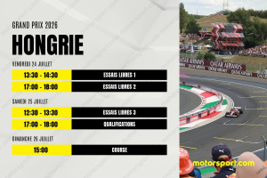 Photo Le programme du GP de Hongrie F1 2026 : dates, horaires et infos