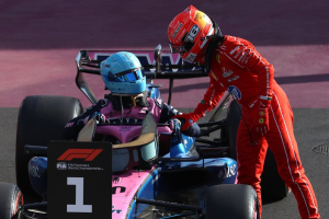 Photo Merde ! : quand Leclerc conseille Gasly avant de s'en mordre les doigts